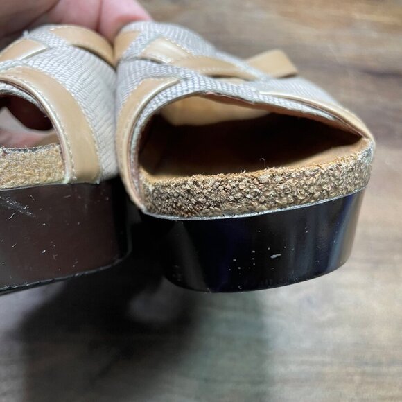 Naot Cork Wedge Sandals Size US 11 Leather - Picture 7 of 12